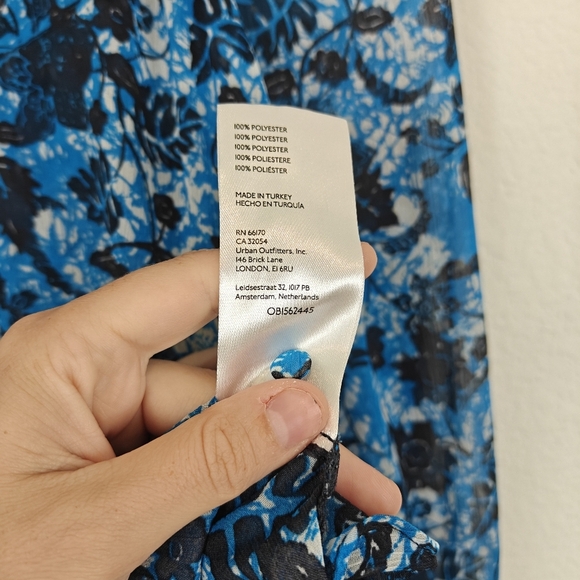 Anthropologie Sheer Printed Peasant Floral Long Sleeve Boho Blouse Size XS - Picture 15 of 15